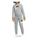 NIKE（ナイキ）YTH NSW クラブ ハイブリッド L/S クルー 2 パンツ 上下セット（CV9297/CJ7863）（スポーツ/トレーニング/スウェット/セットアップ/クルーネック/裏起毛/子供用/ジュニア/キッズ）