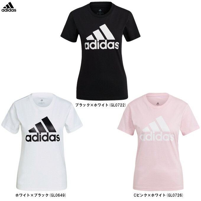 ■品番 46361 ■商品説明 とびきりスポーティーなルックスのデイリーTシャツ。 厚手の生地にクラシックなデザインをあしらったこのTシャツは、 様々なアイテムに合わせてスタイリングできる。 トラックパンツと合わせたスポーティースタイル、 ジーンズと合わせればショッピングやお出かけにも対応。 胸にあしらった大きなアディダス バッジ オブ スポーツがスポーツへの愛を物語る。 アディダスはコットン製品で、サステイナブルな綿花栽培を推進。 これも、プラスチック廃棄物をゼロにする取り組みの一つになっている。 ・レギュラーフィット ・クルーネック ・厚手のファブリック ・半袖 ■素材 シングルジャージー(綿100%) ■カラー ホワイト×ブラック(GL0649) ブラック×ホワイト(GL0722) Cピンク×ホワイト(GL0726) ■サイズ adidas WOMEN'S SIZE サイズ：身長 / チェスト / ウエスト M：157-163 / 81-85 / 62-66 L：162-168 / 84-88 / 65-69 OT：167-173 / 87-91 / 68-72 ■当社在庫商品 ・メーカー希望小売価格はメーカーサイトに基づいて掲載しています。