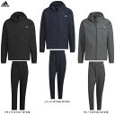 adidas（アディダス）エッセンシャル レギュラーフィット 3レイヤーボンデッドフリース フルジップジャケット フルレングス オープンヘムパンツ 上下セット（IEH98/IEH97）（スポーツ/トレーニング/ランニング/撥水/フードあり/男性用/メンズ）