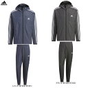 adidas（アディダス）24/7 WIND. RDY デニム ウーブン ウインドブレーカージャケット テーパードレッグ フルレングスパンツ 上下セット（IJL72/IEH96）（スポーツ/トレーニング/ランニング/フードあり/男性用/メンズ）