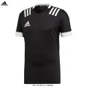 ◆メール便対応商品◆adidas(アディダス)ラグビー3スリーストライプス ジャージ(FXU53)(スポーツ/ラグビー/トレーニング/ランニング/フィットネス/トップス/ウェア/半袖/Tシャツ/男性用/メンズ)(4)