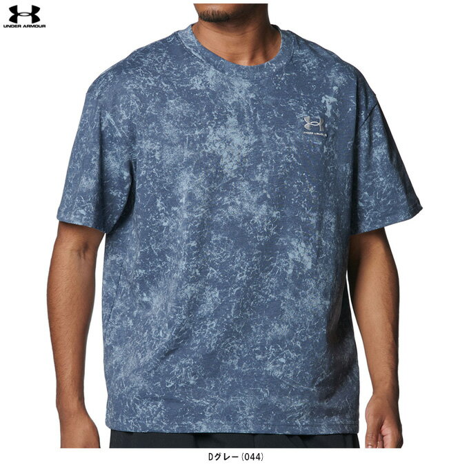 ◆メール便対応商品◆【Mサイズのみ】UNDER ARMOUR(アンダーアーマー)UAヘビーウェイトコットン オーバーサイズ プリント ショートスリーブTシャツ(1384799)(スポーツ/トレーニング/ランニング/フィットネス/カジュアル/半袖/ウェア/男性用/メンズ)