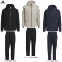 adidas(アディダス)PRE ウーブン フルジップパーカー パンツ 上下セット(KQD65/KQD64)(スポーツ/トレーニング/ランニング/セットアップ/フードあり/ウェア/長袖/男性用/メンズ)