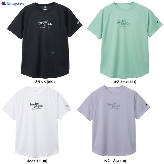◆メール便対応商品◆Champion（チャンピオン）SHORT SLEEVE T-SHIRT（CWEB330）（バスケットボール/スポーツ/トレーニング/ランニング/フィットネス/ウェア/プラシャツ/半袖/ラグラン/吸汗速乾/抗菌防臭/女性用/レディース）