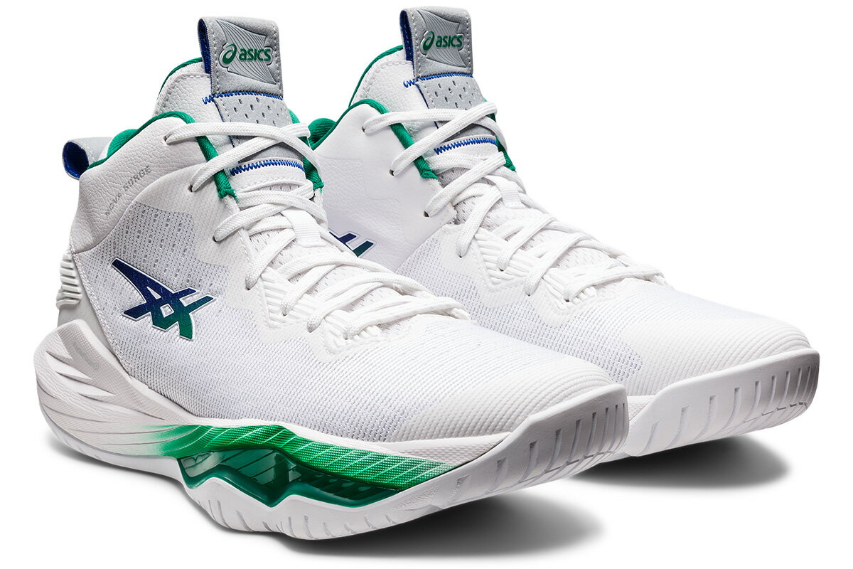 【スタンダード（レギュラー）ラスト】アシックス asicsバスケットシューズノヴァサージ2 NOVA SURGE2(WHITE/KALE)【1061A040-101】2022/5/27