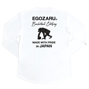 [2色展開]エゴザル EGOZARUバスケ tシャツBACK PRINT ロングTシャツロンT 長袖【EZLT-1804】