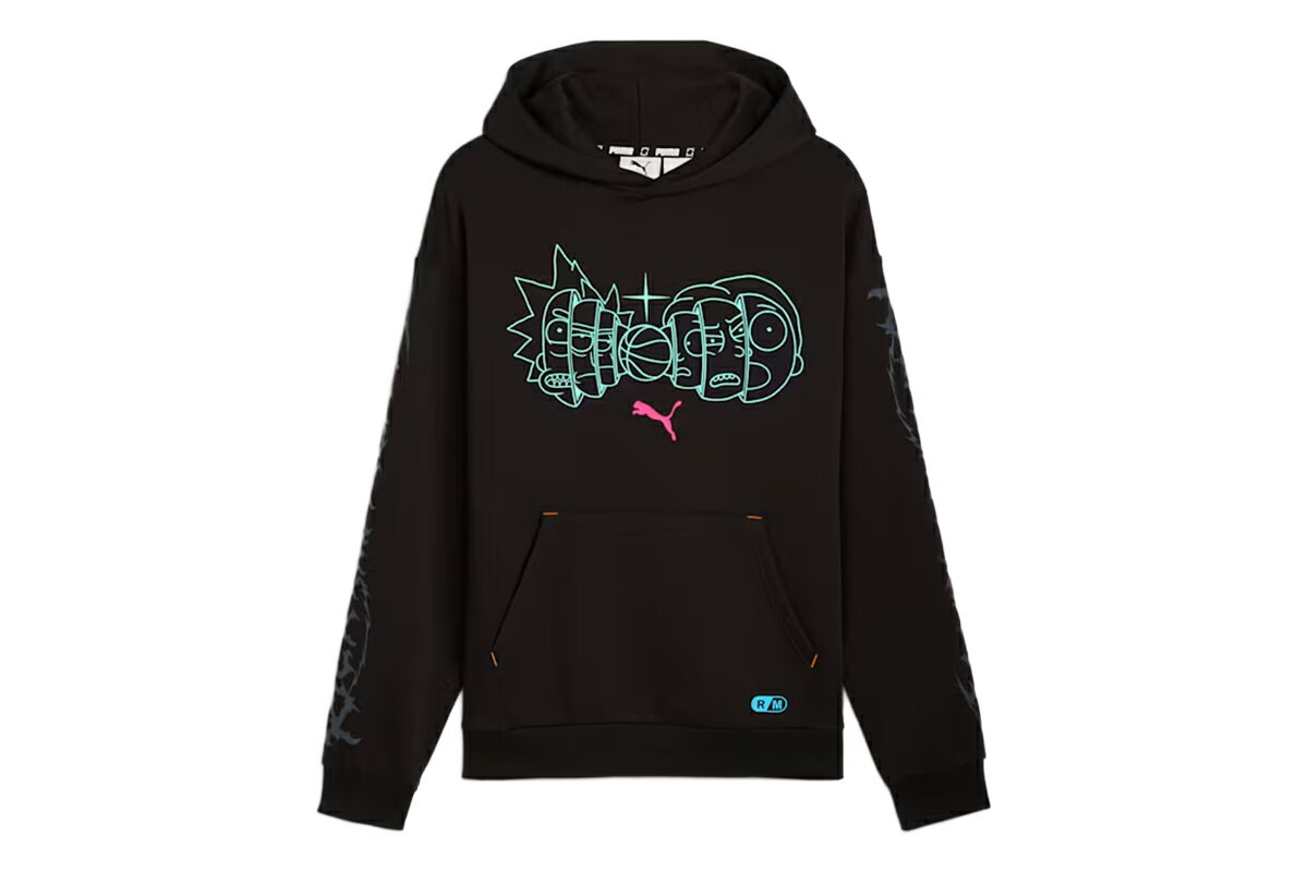 Hoopsxリック アンドモーティーフーディプーマ【633094-01】バスケ 長袖 冬 防寒 パーカー2025/11/21