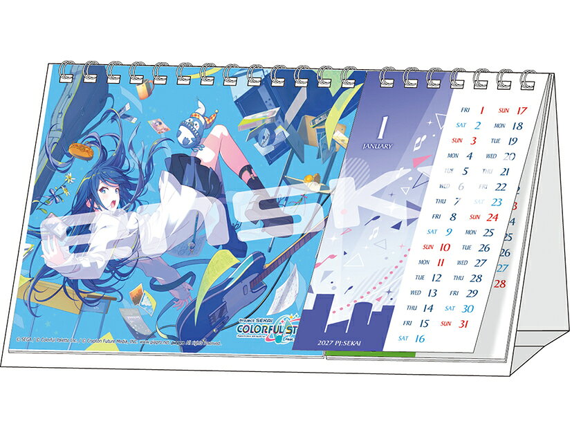 27CL-44 卓上 プロジェクトセカイ カラフルステージ！ feat. 初音ミク 2027年カレンダー 代引不可 ヒラ 12月5日発売予定