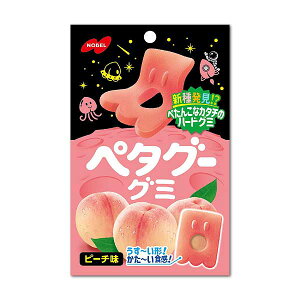 ペタグー ピーチ ハードタイプのグミキャンデー　6個入り1BOX【ノーベル製菓】