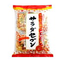 希望小売価格 350円×6袋　（税別） しょうゆ味・サラダ味・甘口味・エビ味・青のり・ごま味・味付昆布の色々な味わいをミックスしました。 7つの味をお楽しみください。 食べきりサイズ、1袋6個装入りです。 お茶菓子、おやつとしても喜ばれています。画像はあくまでも参考画像です。br> 商品詳細 商品名 サラダセブン　135g　6パック入 メーカー名 越後製菓 内容量 1袋　135g 賞味期限 メーカー製造より120日※実際にお届けする商品は、賞味期間は若干短くなりますのでご了承下さい。 原材料 もち米（タイ産、国産）、砂糖、植物油脂、しょうゆ（大豆・小麦を含む）、還元水あめ、たん白加水分解物、昆布、醗酵調味液、ごま、青のり、水あめ、食塩、のり、えび、ホタテエキス、酵母エキス、デキストリン、唐辛子、ガーリック、加工でんぷん、調味料（アミノ酸等）、着色料（ベニコウジ、カロチノイド、カラメル、クチナシ）、ソルビトール、増粘剤（キサンタンガム）、酸味料、乳化剤、甘味料（甘草、ステビア）、酸化防止剤（V.C、V.E) 保存方法 直射日光、高温多湿はお避けください。 備考 ・メーカー取り寄せ可能商品となります。 ・大量注文の場合は発送までにお時間を頂く場合があります。業務用やイベント等に必要な場合はお問い合わせください。・数量がご希望に添えない場合がございますのでその際は当店からご連絡させていただきます。 JANコード 4901075012676■メーカー終売等について ご注文済みの商品が終売、名称変更等がメーカの都合上、急遽される場合があります。 その際は、大変申し訳ございませんが同等の商品への変更（シリーズ、味等の変更）もしくはお客様のご希望でキャンセルとなってしまう 場合がございますので予めご了承ください。 該当する商品をご注文のお客様には個別にご連絡させて頂いております。 大きな変更等が無い場合はそのまま発送させて頂いておりますのでご了承ください。 ■食品商品の賞味期限について メーカー表記の賞味期限に近い商品を発送するように心がけております。 店内の在庫商品を発送する場合に関しても1ヶ月以上期限が残っている商品を発送しております。 特価商品、半生系の物については商品の特性上、期限の残日数が少ない場合がございます。 ★半生系のお菓子 商品の特性上、元々賞味期限の短い商品がほとんどです。 発送する商品に関しましても他の商品より賞味期限が短くなりますのでご了承ください。 ★チョコレート 駄菓子関連のチョコレート製品は4月〜9月位まで製造中止となっております。 この期間の予約・発注は不可となり、在庫のみの発送となっておりますのでご了承ください。 9月〜10月より順次再販となります。 ※チョコレート製品等の夏場（もしくは高温の地域）で溶けやすい商品等はクール便での発送をお勧めいたします。 （別途クール代金がかかります。） ※クール便の指定のない場合は通常便での発送となります。商品が解けていた際等の責任は当店では負いかねますので ご了承ください。