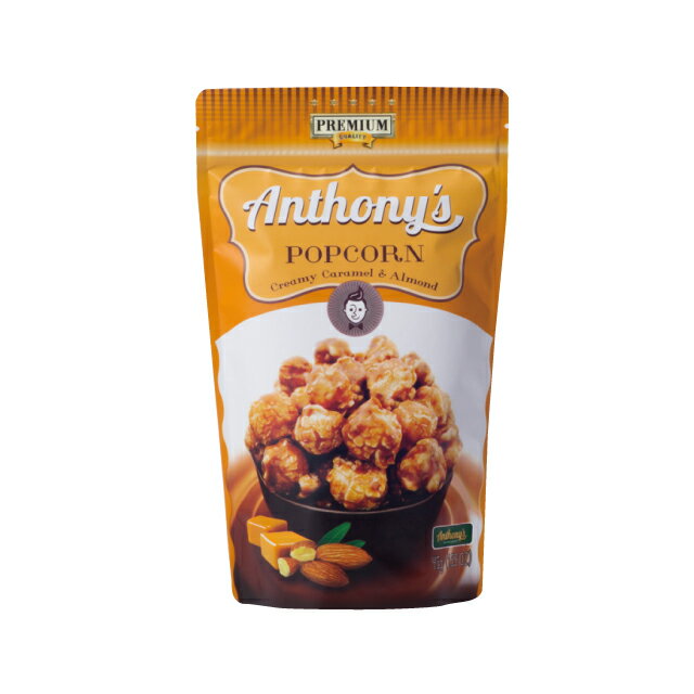 【特価】アンソニーズ ポップコーン キャラメル＆アーモンド味 45g×1袋 【旭製菓】ノンオイル Anthony's