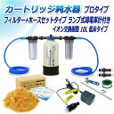 サンエイ化学 カートリッジ純水器 10L プロタイプ フィルター+ホースセットタイプ ランプ式導電率計付き 低床タイプ CPDFH-10T-7031 イオン交換...