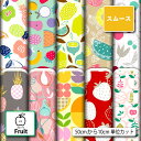 スムースニット生地 布 フルーツ柄 ストレッチ 商用利用可 ハンドメイド 手作り 手芸 洋服 スヌード ストール 衣装 コスチューム (fruit_5)