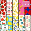 フリース 生地 布 フルーツ柄 毛玉防止 アンチピリング加工 商用利用可 ハンドメイド 手作り 手芸 犬服 ひざ掛け ポンチョ スヌード マフラー ジャケット ...