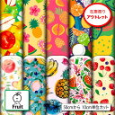 アウトレット生地 布 フルーツ柄 2wayストレッチ ニット 商用利用可 ハンドメイド 手作り 手芸 (fruit_3)