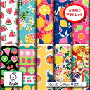アウトレット生地 布 フルーツ柄 果物 おしゃれ かわいい 女の子 2wayストレッチ ニット お試し サンプルとして 商用利用可 Tシャツ 洋服 犬服 スポー...