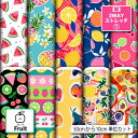 生地 布 秋冬 プリント フルーツ柄 果物 おしゃれ かわいい 女の子 暖2wayストレッチニット1 保温 UVカット ほつれない 商用利用可 犬服 水着 レオタード レギンス ハンドメイド 手作り 新柄 (fruit_7)