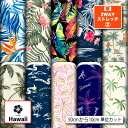 ハワイアン柄 保温 暖2wayストレッチニット2 生地 布 裏ピーチ起毛 縦横に伸びる 商用利用可 ハンドメイド 手作り 手芸 犬服 下着 肌着 インナー タイ...