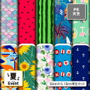 夏 シワになりにくい ポリエステル 天竺生地 布 夏柄 商用利用可 ハンドメイド 手作り 手芸 通園通学バッグ 体操着袋 巾着袋 給食マット ランチマット エコバッグ ハンカチ (summer_3)