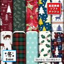 【楽天スーパーセールクーポン配布中】裏面微細ソフトメッシュニット生地 布 クリスマス柄 ストレッチ 吸水速乾 通気性 商用利用可 ハンドメイド 手作り 手芸 Tシャツ パンツ スポーツウェア 夏用シーツ (winter_1)