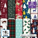 2wayストレッチニット生地 布 クリスマス柄 縦横に伸びる 吸水速乾 UVカット 商用利用可 ハンドメイド 手作り 手芸 マスク 水着 レオタード スポーツウ...