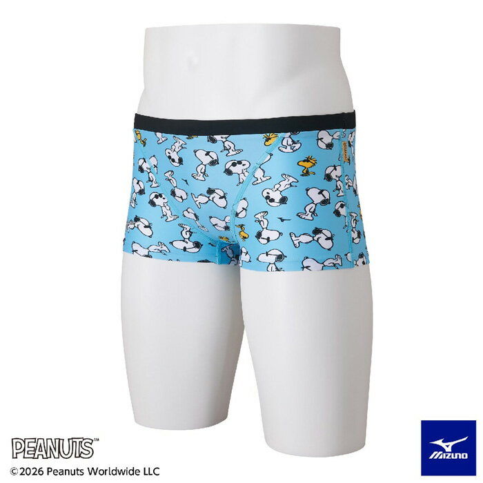 ジュニアボックス水着 男子 競泳練習用水着 mizuno ミズノ PEANUTS スヌーピー 2026年/春夏新作 N2MBD432