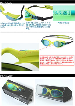 クッションあり フィットネス用スイムゴーグル 水泳用 ミラーレンズ Vue ヴュ- speedo（スピード） SD97G20