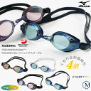 クッションあり フィットネス用スイムゴーグル 水泳用 ミラーレンズ mizuno(ミズノ) N3JE8001