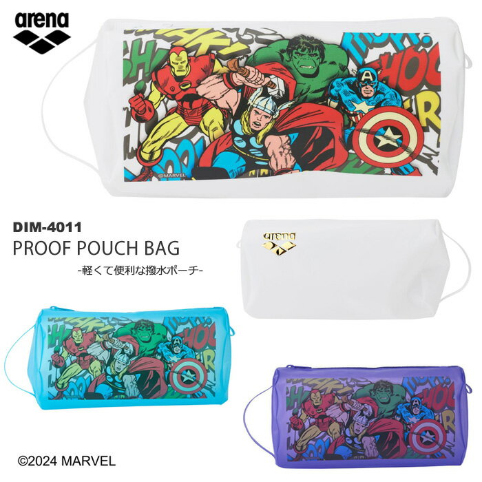 2024年/春夏新作【防水ポーチ】（水泳・プール） プルーフバッグ（小）arena アリーナ DISNEY ディズニー マーベル アベンジャーズ DIM-4011のサムネイル