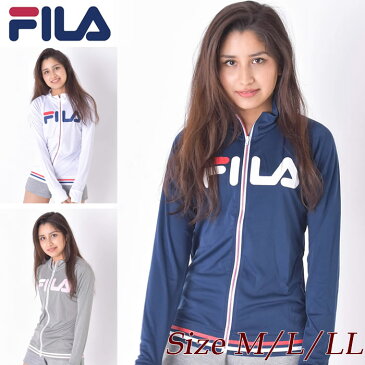 水着 レディース ラッシュガード 体型カバー カバーアップ パーカー FILA フィラ M L LL