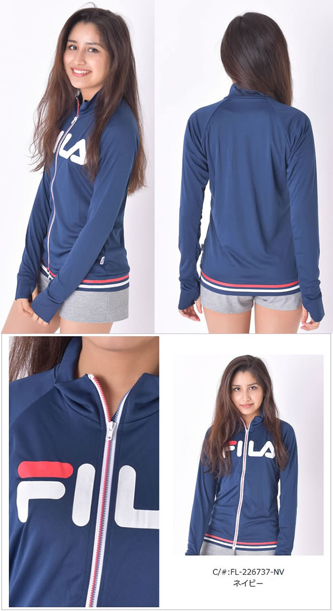 水着 レディース ラッシュガード 体型カバー カバーアップ パーカー FILA フィラ M L LL