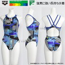 【期間限定8月11日まで15%OFF】アリーナ 競泳水着 レディース 練習用 Mサイズ AS5FWM22L ネイビー×ブルー NVBL タフスーツ 練習用水着 ...