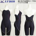 Mサイズ ミズノ フィットネス水着 レディース N2JG232580 ネイビー×ホワイト EZスイム 浮力が5倍 背穴有り オールインワン水着 /25%OFF(4)