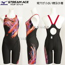 ミズノ MIZUNO 競泳水着 レディース FINA承認 ストリームエース マスターズバック ブラック×レッド Lサイズ N2MGA74196 /値下げしました...