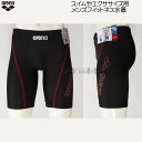 アリーナ arena フィットネス水着 メンズ Mサイズ LAR4300 ブラック×レッド BKRD アクアエクサ スパッツ 水泳 スイミング /2025FW'