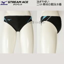 ミズノ MIZUNO 競泳水着 メンズ XLサイズ N2MB002191 ブラック×ターコイズ FINA承認 ストリームエース Vパンツ /35%OFF