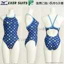 競泳水着 レディース 練習用 MIZUNO ミズノ Mサイズ N2MAB29125 ブルー ドット柄ドラえもん 練習用水着 エクサースーツ/値下げしました!!2...