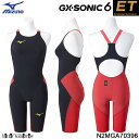 ミズノ 競泳水着 レディース GX・SONIC6 ET XSサイズ(SSサイズ) N2MGA70396 ブラック×レッド 高速水着 WA承認 /2025SS