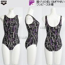 アリーナ arena フィットネス水着 レディース Mサイズ AS5FWF21L ブラック×ピンク BKPP ワンピース水着 Uバック /2025FW