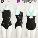 アリーナ arena フィットネス水着 レディース Mサイズ LAR4201W ブラック×グリーン BKGR アクアエクサ ワンピース /25%OFF(4)