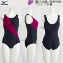 ミズノ MIZUNO ワンピース水着 Uバック レディース Lサイズ N2JAC32086 ネイビー×レッドグローブ フィットネス水着 /2025FW