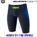 競泳水着 メンズ arena アリーナ Mサイズ ARN1011M ネイビー×ブルー NVBU アクアフォースフュージョントライ FINA承認 /2025FW