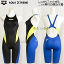 競泳水着 ジュニア女子 arena アリーナ FINA承認 150cm ARN1024WJ ブラック×ブルー×イエロー BKYL ハーフスパッツ アクアエクスト...