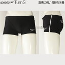 スピード 競泳水着 メンズ 練習用 Mサイズ ST52410 ブラック×ホワイト KW ターンズ SPEEDOロゴ TurnS 練習用水着 /2025FW