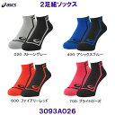 アシックス ASICS 2足組ソックス 3093A026 陸上靴下 すべり止め付 /2024SS