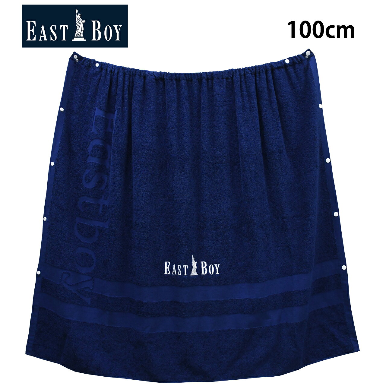 EASTBOY イーストボーイ ラップタオル 100cm 女の子 巻きタオル 綿100% 子供 ジュニア 女児 女子 ジャガード ラップタオル プールタオル バスタオル 着替えタオル ビーチタオル 女の子 小学生 中学生 プール 海水浴 マリンスポーツ 学校プール
