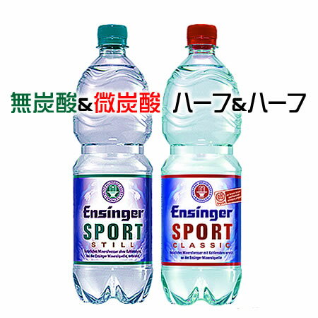 ドイツの活性ダイエットウォーター エンジンガー・スポルト ハーフ&ハーフ　無炭酸1Lx6本+炭酸1Lx6本