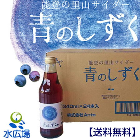 能登の里山サイダー青のしずく 340ml×24本　【産地直送（代引き不可）】【地サイダー】【送料無料】のサムネイル