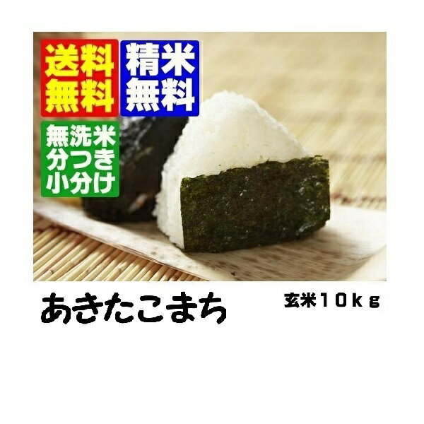 新米　令和1年産　山形県産あきたこまち玄米10kg【北海道〜近畿地方のみ送料無料】【中国・四国・九州・沖縄地方は追加運賃】