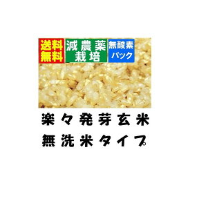 【減農薬　らくらく発芽玄米】 　令和5年産　減農薬　宮城県産金のいぶき使用　4．5kgx1袋　【無洗米の玄米】【北海道〜近畿地方のみ送料無料】【中国・四国・九州・沖縄地方は追加運賃】